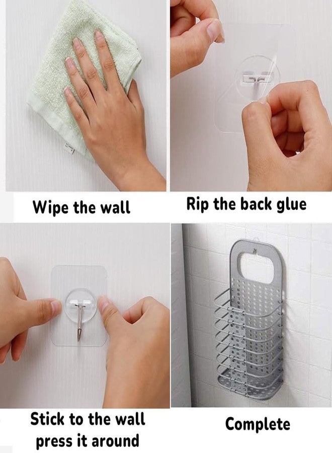 Orrda Wall Mounted Portable Mesh Plastic Laundry Basket Toiletry Organization Washing Bin for Bathroom Bedroom Dirty Clothes - Image 4